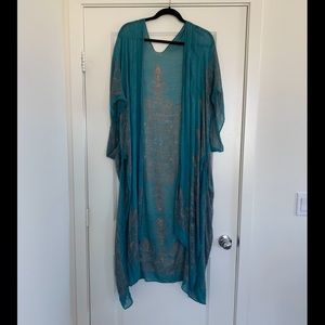 Teal Lovestitch Kimono